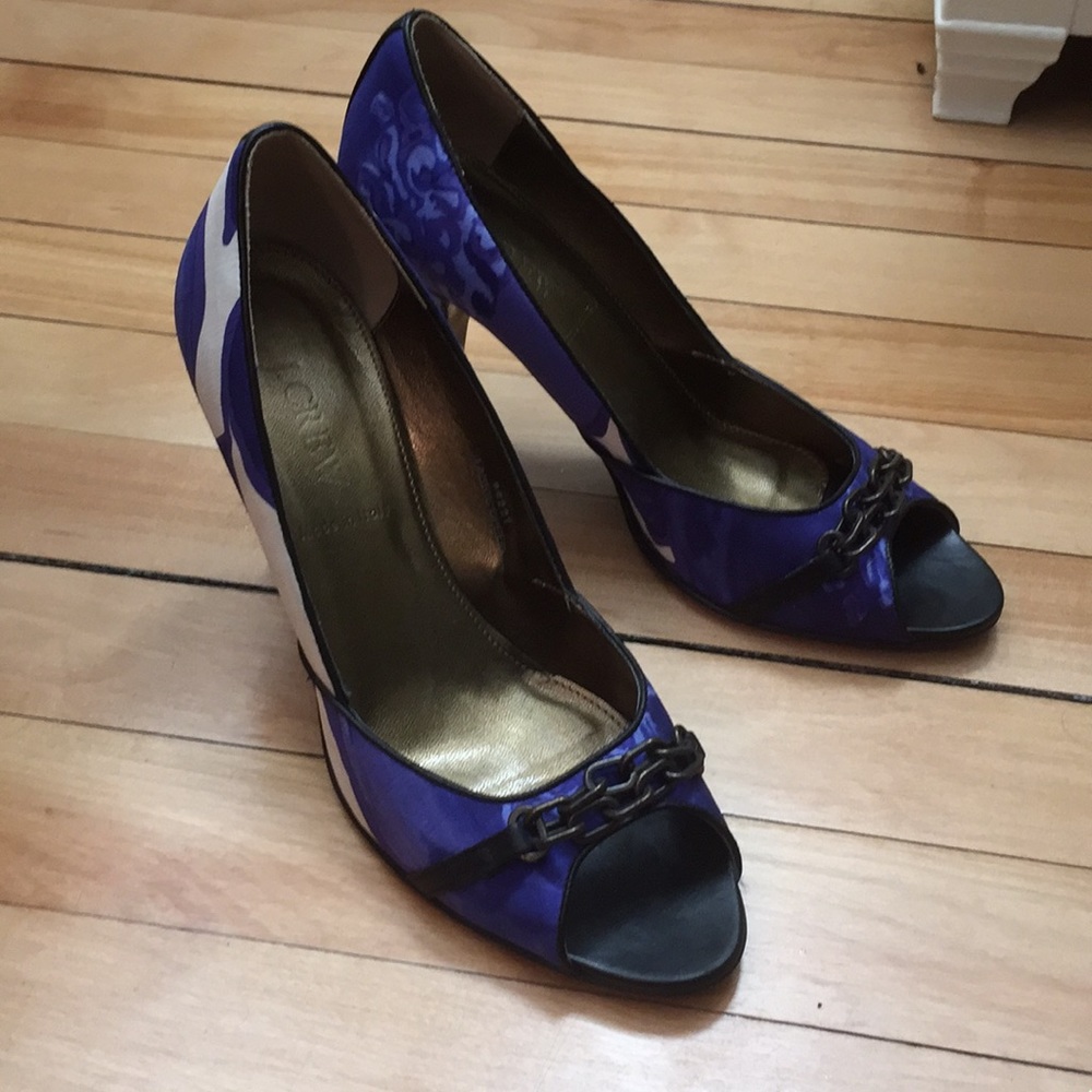 J Crew peep toe pumps